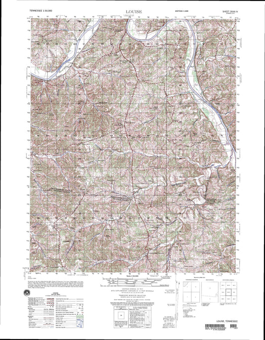 Louise Tennessee Military 1:50,000 Map