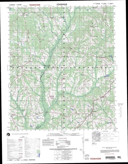 Louisville Alabama Military 1:50,000 Map