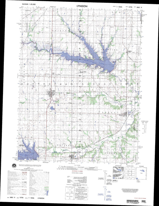 Lyndon Kansas Military 1:50,000 Map