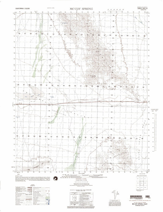 Mccoy Spring California Military 1:50,000 Map