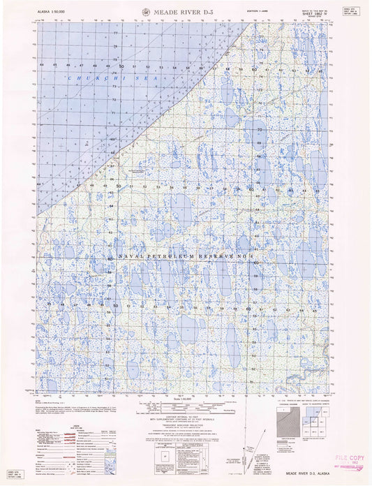 Meade River D-3 Alaska Military 1:50,000 Map