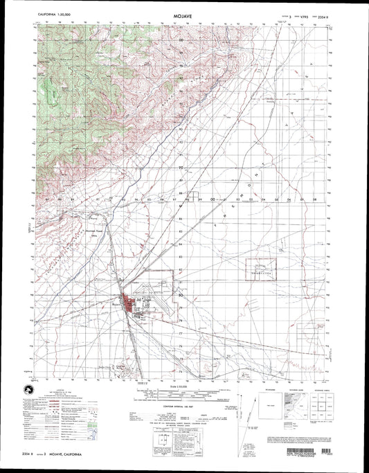 Mojave California Military 1:50,000 Map