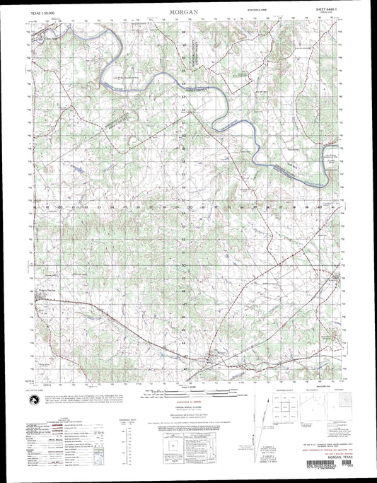 Morgan Texas Military 1:50,000 Map