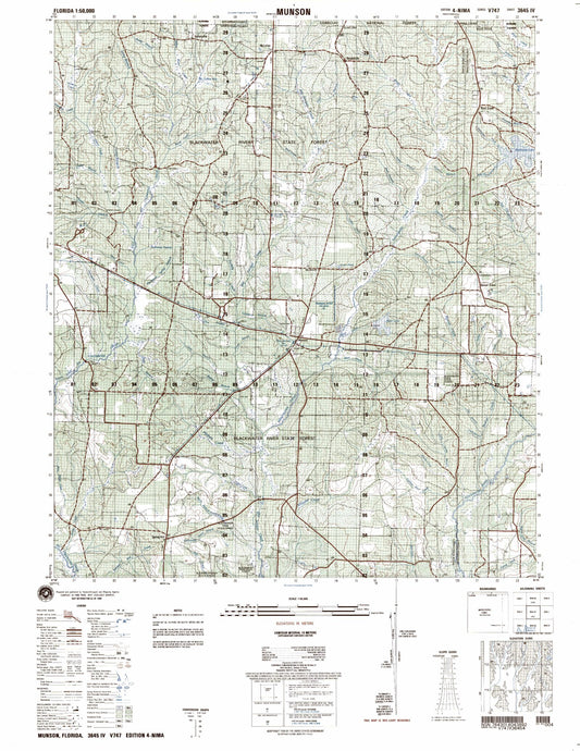 Munson Florida Military 1:50,000 Map