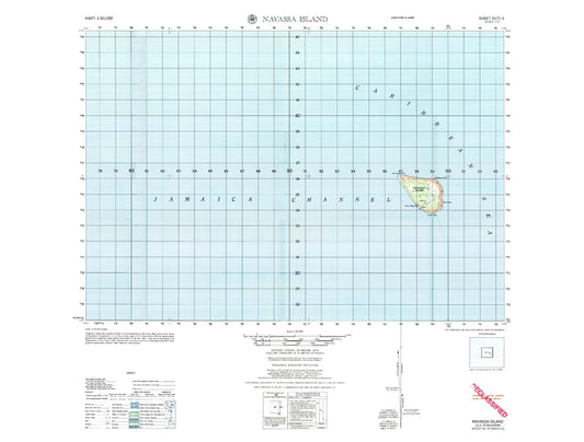 Navassa Island US Territory Military 1:50,000 Map