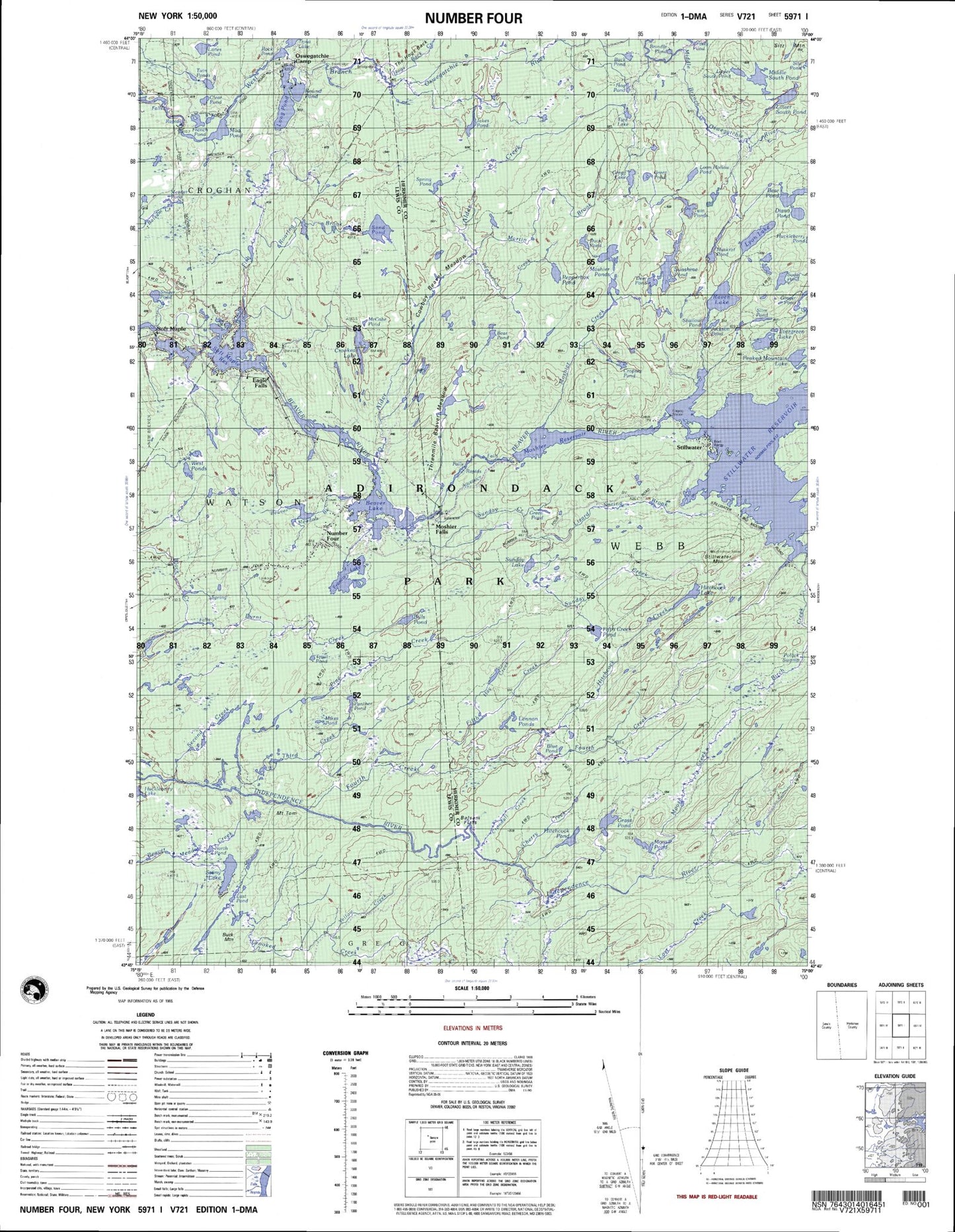 Number Four New York Military 1:50,000 Map