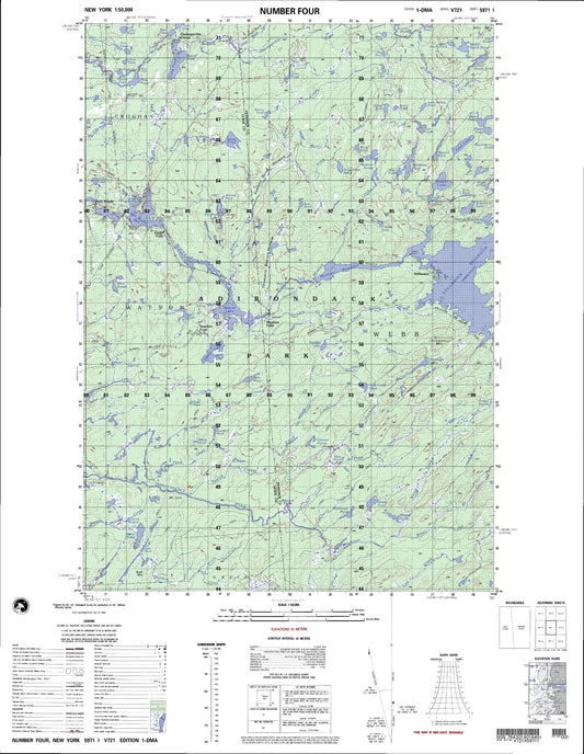 Number Four New York Military 1:50,000 Map