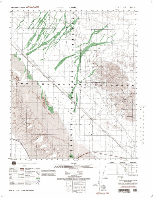 Ogilby California Military 1:50,000 Map