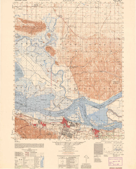 Pittsburg California Military 1:50,000 Map