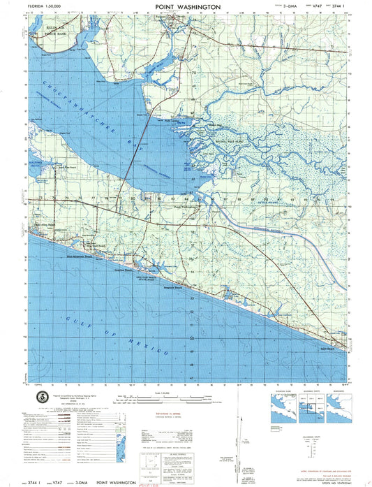 Point Washington Florida Military 1:50,000 Map