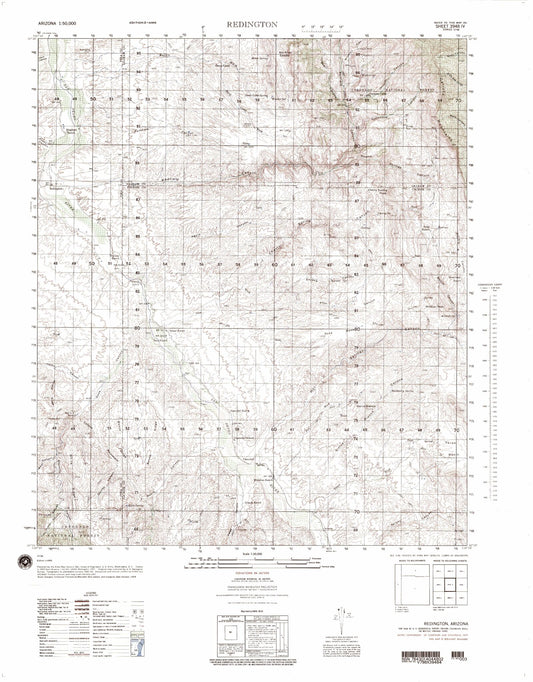 Redington Arizona Military 1:50,000 Map