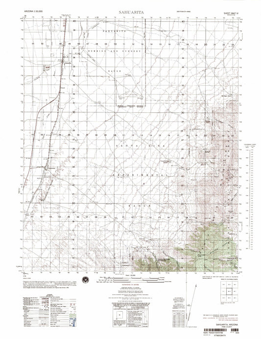 Sahuarita Arizona Military 1:50,000 Map