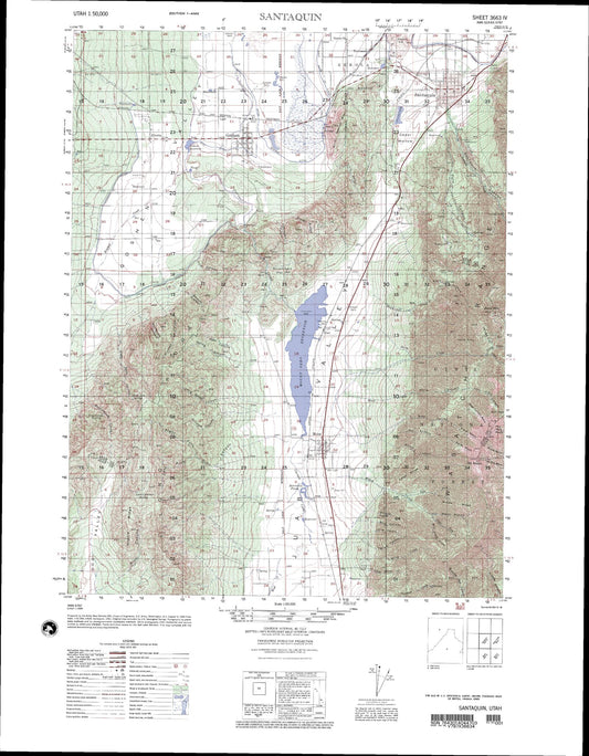 Santaquin Utah Military 1:50,000 Map