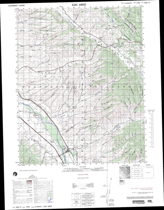 San Ardo California Military 1:50,000 Map