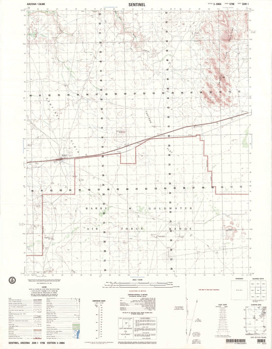 Sentinel Arizona Military 1:50,000 Map