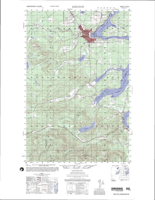 Shelton Washington Military 1:50,000 Map