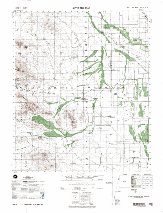 Silver Bell Peak Arizona Military 1:50,000 Map