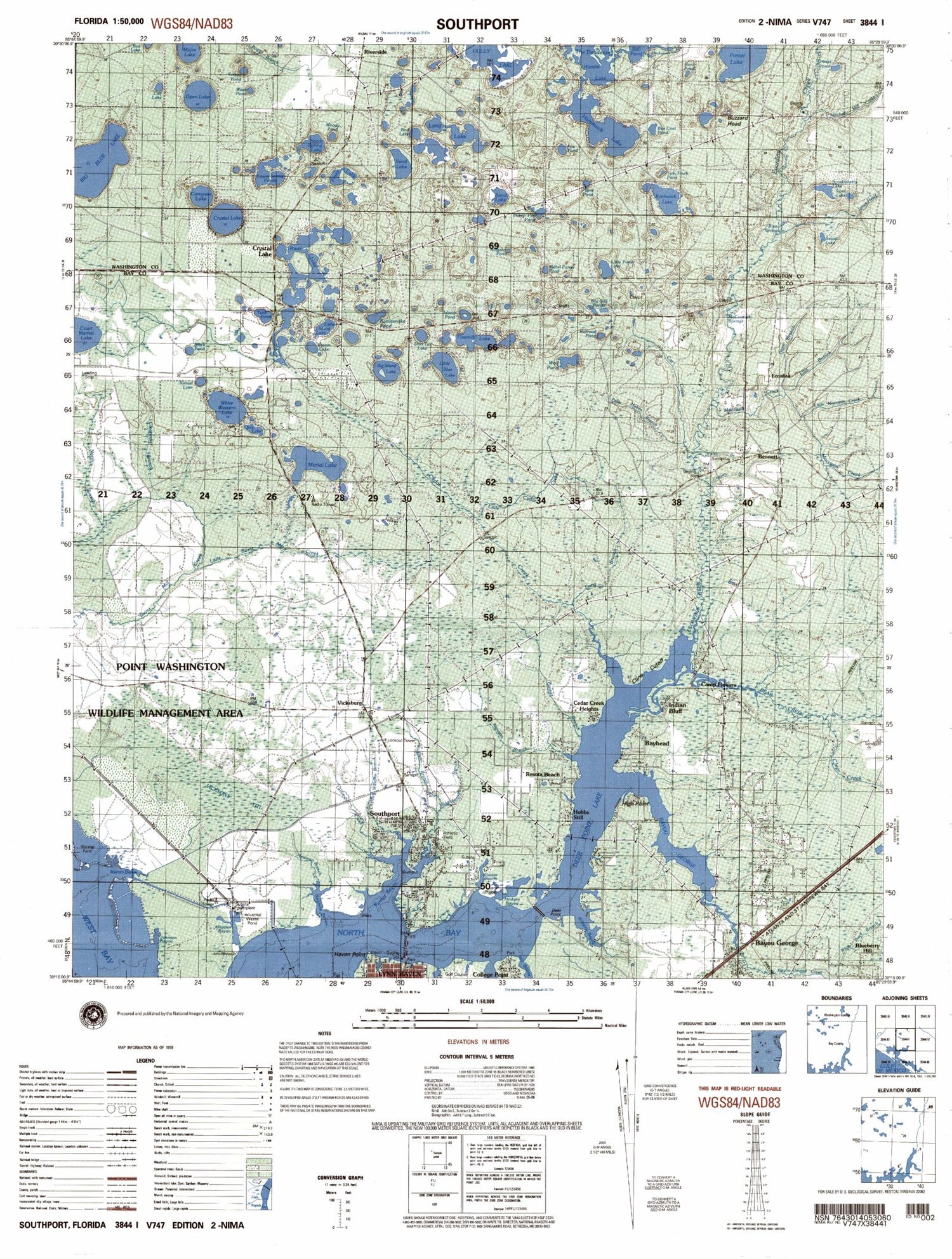 Southport Florida Military 1:50,000 Map