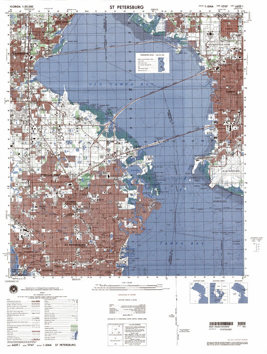 St Petersburg Florida Military 1:50,000 Map