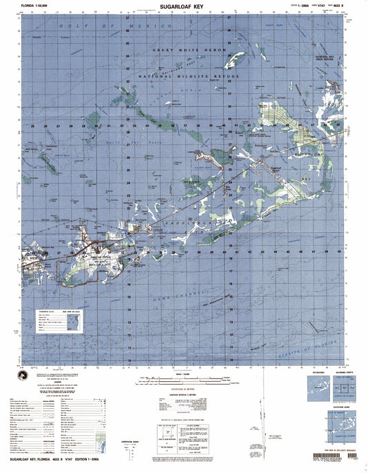 Sugarloaf Key Florida Military 1:50,000 Map