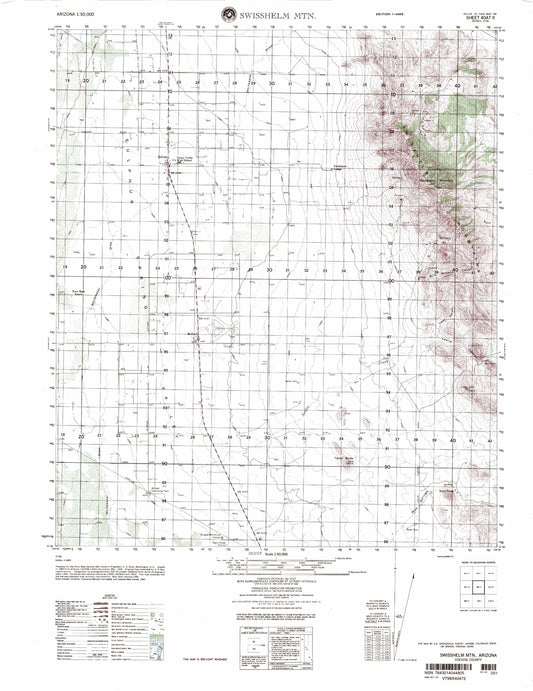 Swisshelm Mtn Arizona Military 1:50,000 Map