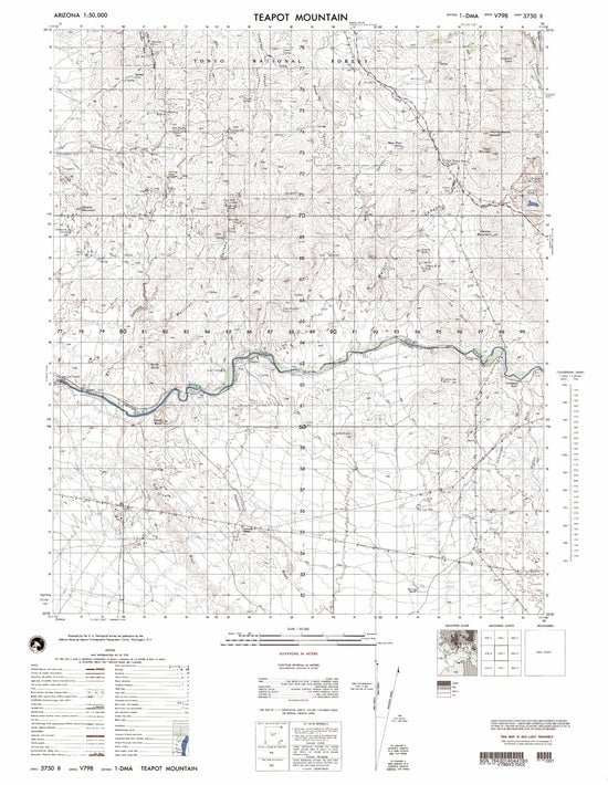 Teapot Mountain Arizona Military 1:50,000 Map – MyTopo Map Store