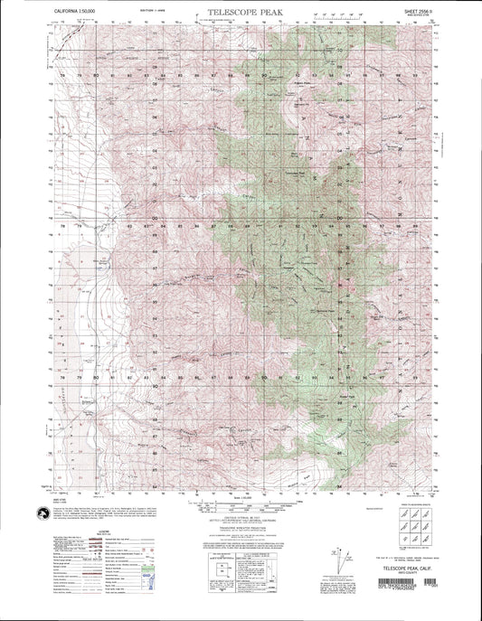 Telescope Peak California Military 1:50,000 Map