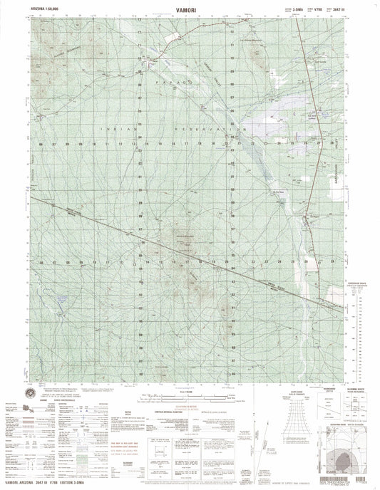 Vamori Arizona Military 1:50,000 Map