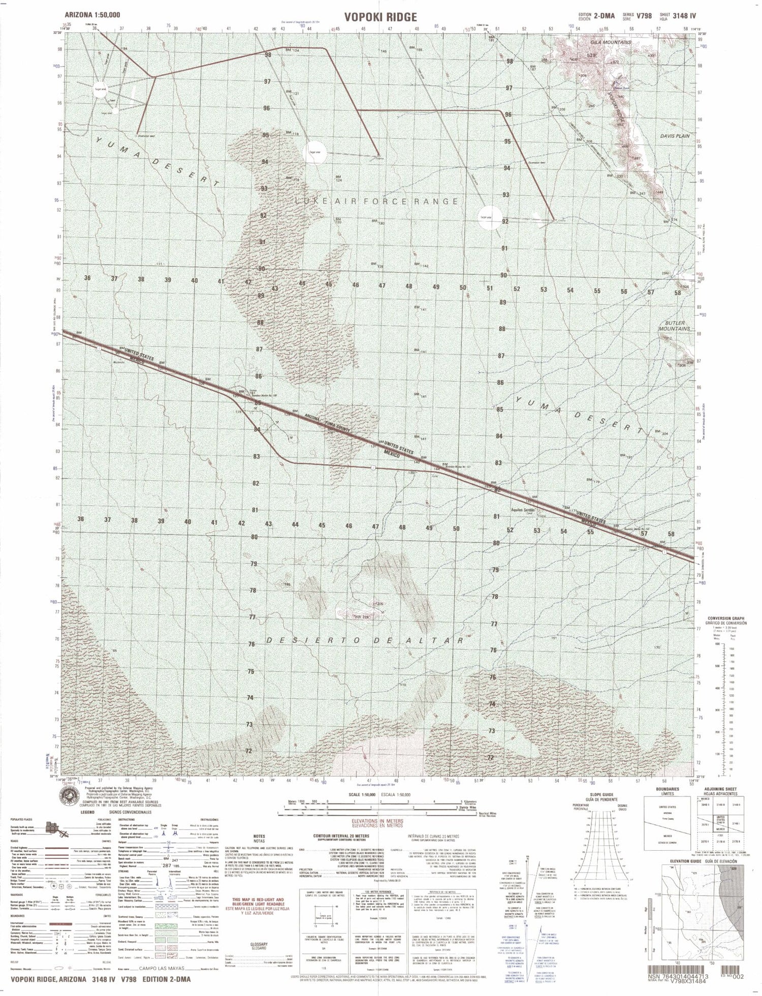 Army Ridge Map View Vopoki Ridge Arizona Military 1:50,000 Map – MyTopo Map Store