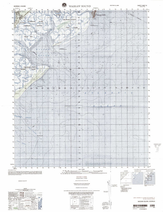 Wassaw Sound Georgia Military 1:50,000 Map