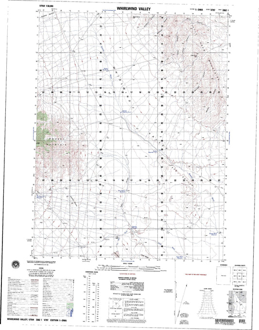 Whirlwind Valley Utah Military 1:50,000 Map