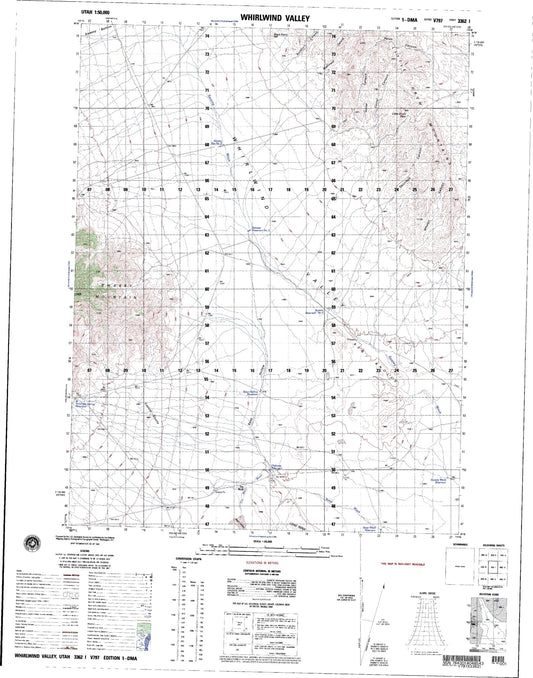 Whirlwind Valley Utah Military 1:50,000 Map