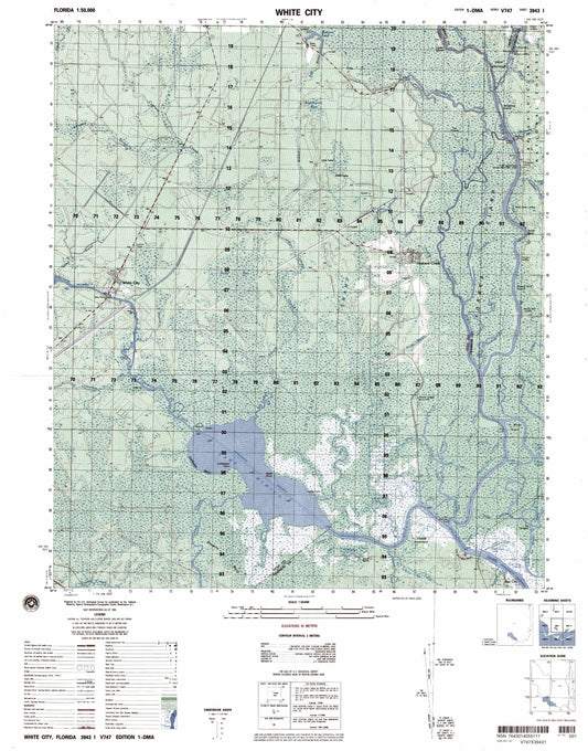 White City Florida Military 1:50,000 Map