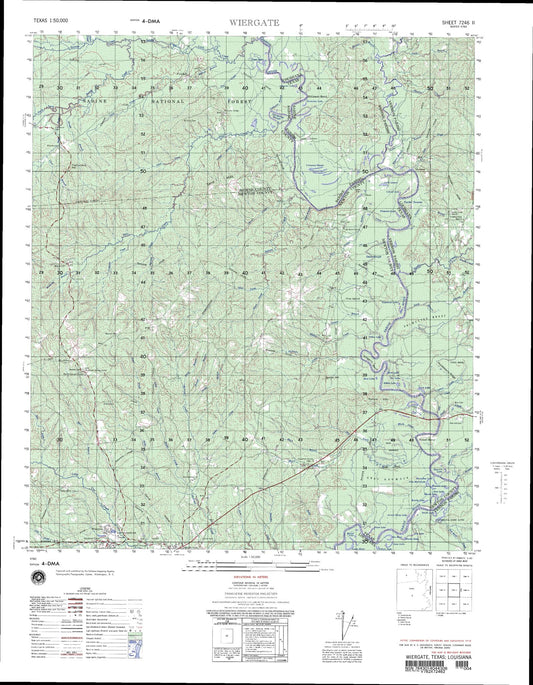 Wiergate Louisiana Military 1:50,000 Map