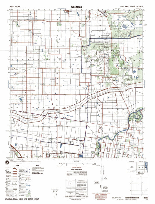 Willamar Texas Military 1:50,000 Map