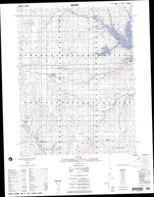 Wilsey Kansas Military 1:50,000 Map