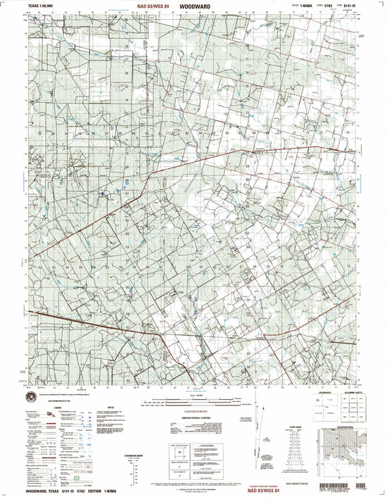 Woodward Texas Military 1:50,000 Map – MyTopo Map Store