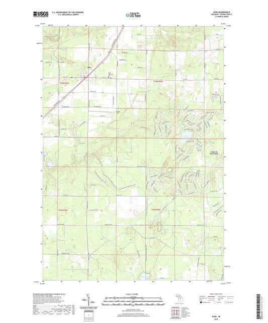 Alba Michigan US Topo Map Image