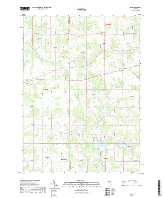 Allen Michigan US Topo Map Image