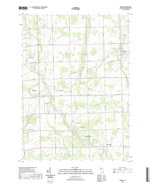 Armada Michigan US Topo Map Image