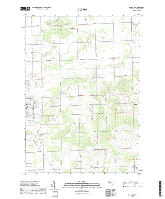 Bad Axe East Michigan US Topo Map Image