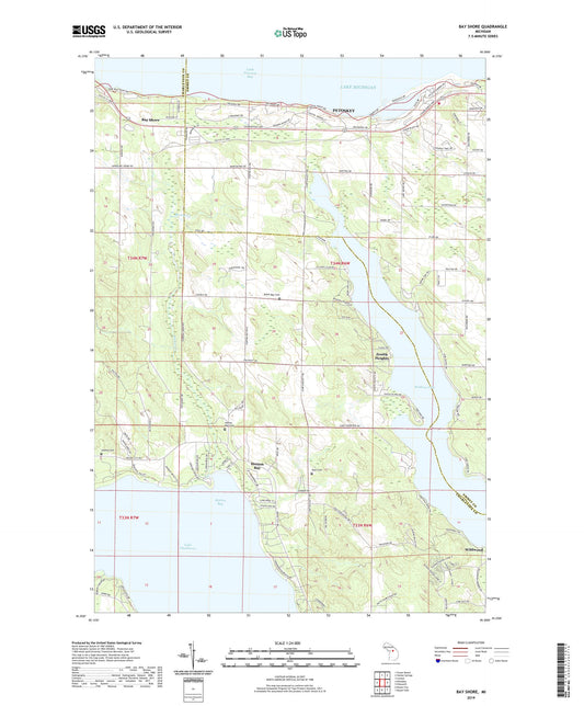 Bay Shore Michigan US Topo Map Image