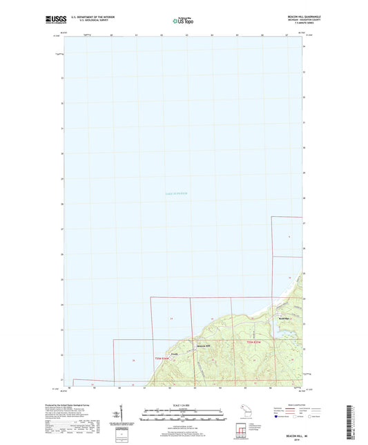 Beacon Hill Michigan US Topo Map Image