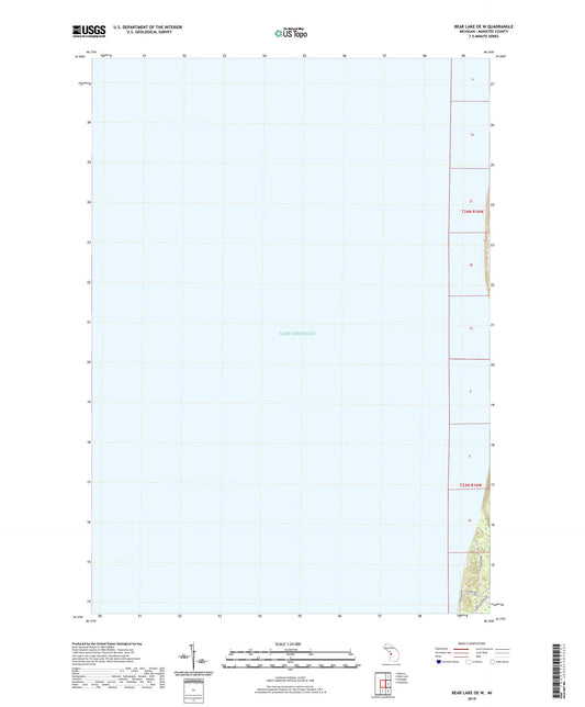 Bear Lake OE W Michigan US Topo Map Image