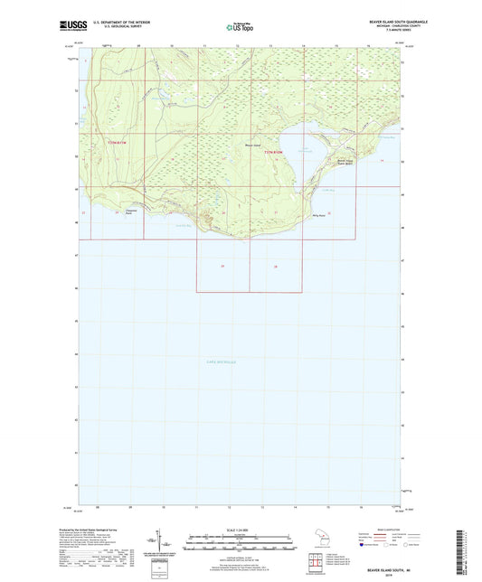 Beaver Island South Michigan US Topo Map Image