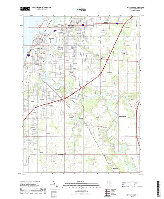 Benton Harbor Michigan US Topo Map Image
