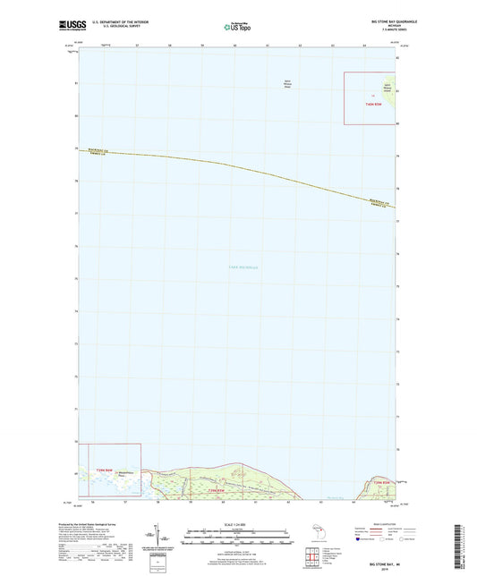 Big Stone Bay Michigan US Topo Map Image