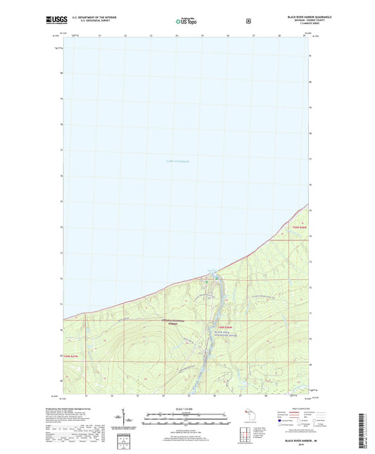Black River Harbor Michigan US Topo Map Image