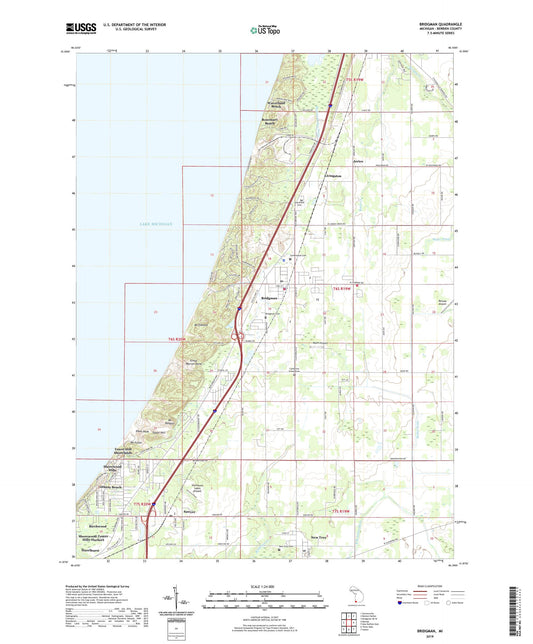 Bridgman Michigan US Topo Map Image