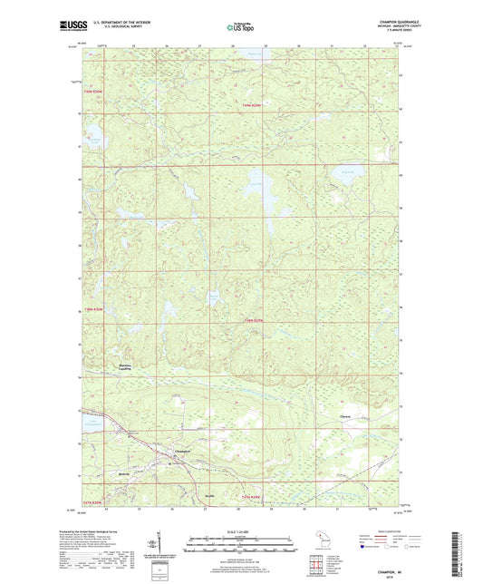 Champion Michigan US Topo Map Image